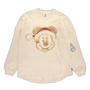 NWT Disneyland Resort Spirit Jersey Sequin Mickey Santa Holiday Disney Christmas